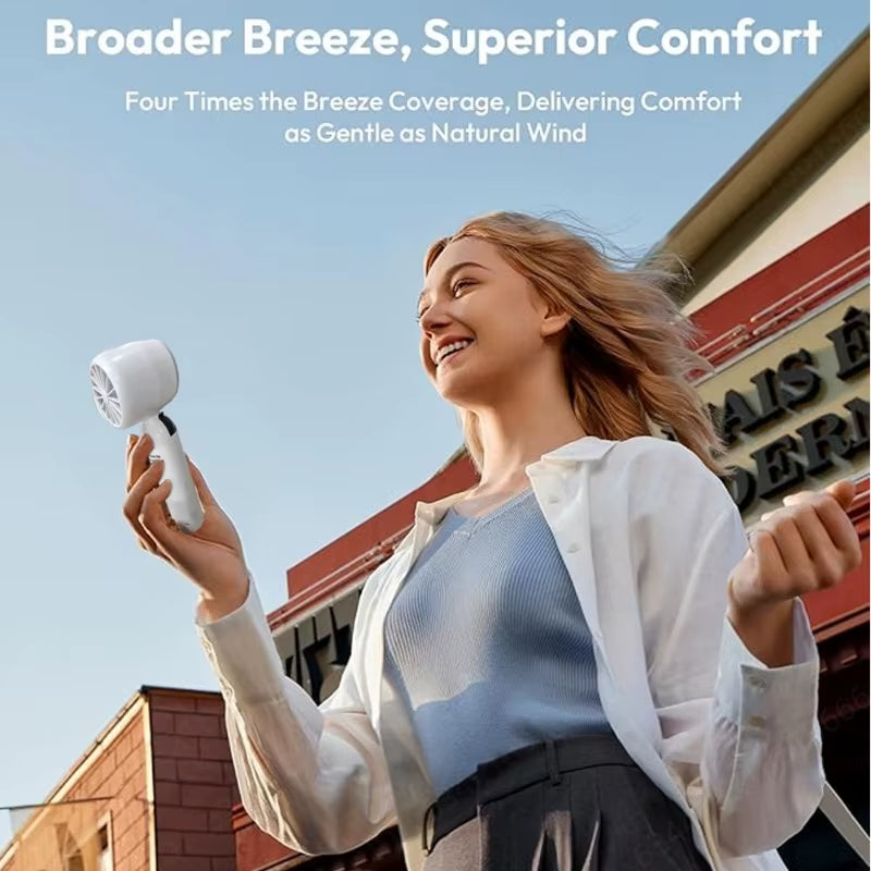 2025 Air Cooling Fan USB Charging LED Digital Display Portable Hand Fan Mini USB Desk Fan Travel Camping Outdoor